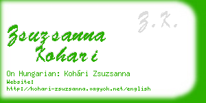 zsuzsanna kohari business card